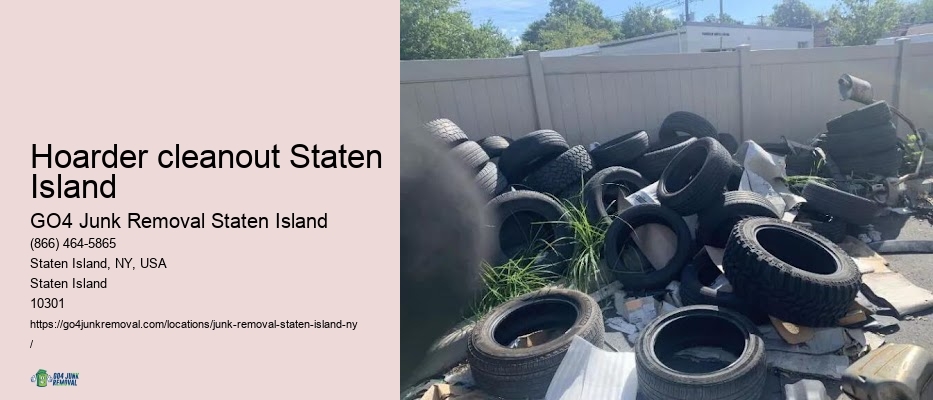 Hoarder cleanout Staten Island used battery recycling
