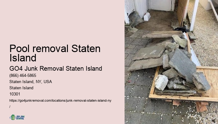 Pool removal Staten Island washer disposal