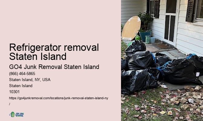 Basement clutter removal Refrigerator removal Staten Island