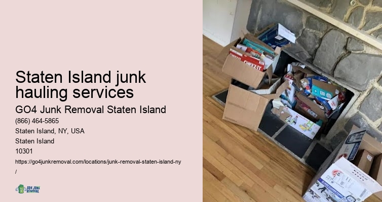 Furniture removal Staten Island junk hauling services