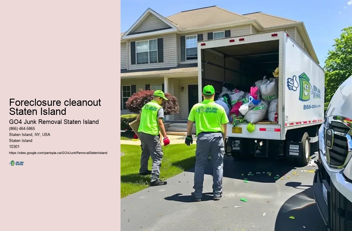 Fast yard debris removal Foreclosure cleanout Staten Island